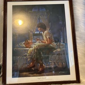 Angels unseen picture with frame 21 x 17 inches